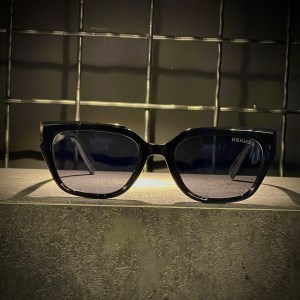 عینک HERMES فریم کائوچویی مشکی براق / شیشه دودی کد 58083