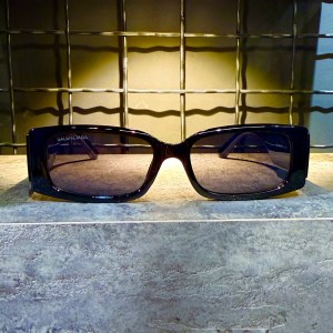 عینک برند BALENCIAGA فریم مشکی / شیشه دودی BB2308