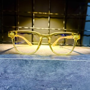 عینک برند CHROME HEARTS فریم عسلی / شیشه سفید کد 6235
