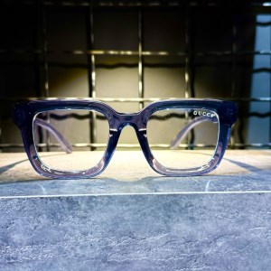 عینک برند GUCCI فریم آبی / شیشه سفید کد ZN3803