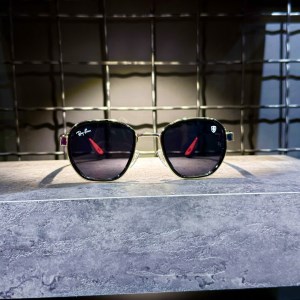 عینک برند RAY BAN فریم طلایی متالیک / شیشه دودی کد RB3674