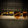 عینک برند MOSCOT فریم مشکی عسلی / شیشه قهوه ای کد MZ62003