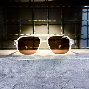 عینک برند TOM FORD فریم سفید / شیشه قهوه ای کد 3503