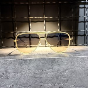عینک برند MARC JACOBS فریم طلایی / شیشه آبی زرد روشن کد KSL98334