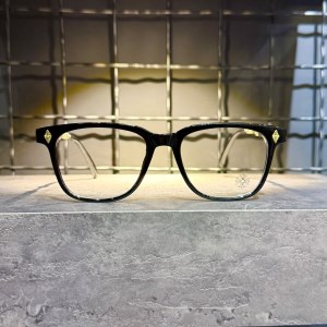 عینک برند CHROME HEARTS فریم مشکی / شیشه سفید کد 2272