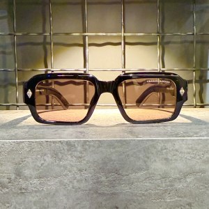 عینک برند CHROME HEARTS فریم مشکی / شیشه قهوه ای کد CH8232
