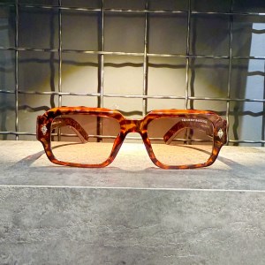 عینک برند CHROME HEARTS فریم پلنگی / شیشه قهوه ای کد CH8232