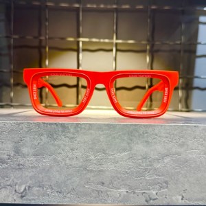 عینک برند LOUIS VUITTON فریم کائوچویی نارنجی / شیشه عسلی کد 7782