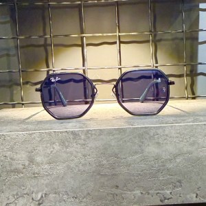 عینک برند RAY BAN فریم فلزی مشکی / شیشه دودی کد RB5419