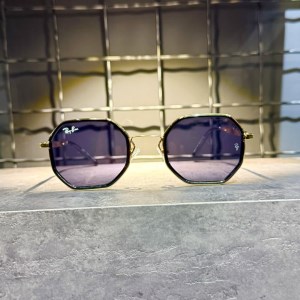 عینک برند RAY BAN فریم فلزی مشکی طلایی/ شیشه دودی کد RB5419