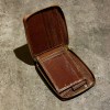 کیف پول جیبی چرم طبیعی برند ROMA مدل زیپدار رنگ قهوه ای کد 17395