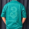 تیشرت باکسی طرح URBANOHIO کد 18405 رنگ سبز سایز 2XL