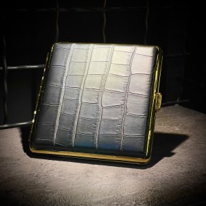 جعبه سیگار GVIPAI طرح چرم رنگ مشکی کد 185117