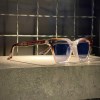 عینک MOSCOT فریم کائوچویی عنابی سفید / شیشه دودی لایت کد 6257