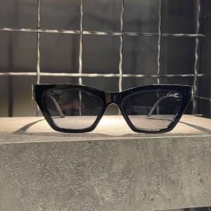 عینک CARTIER فریم کائوچویی مشکی / شیشه دودی کد CT0437