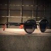 عینک RAYBAN فریم فلزی مشکی متالیک / شیشه دودی کد RB3674