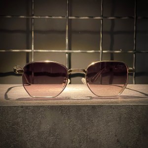 عینک CARTIER فریم فلزی طلایی / شیشه قهوه ای کد 2684