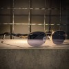 عینک PERSOL فریم فلزی طلایی / شیشه دودی کد R09118