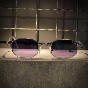 عینک CELINE فریم فلزی سیلور / شیشه دودی کد C531
