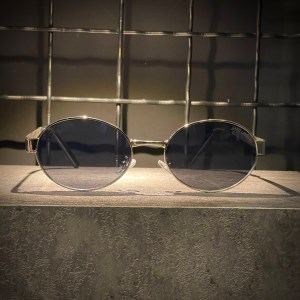 عینک SAINT LAURENT فریم فلزی سیلور / شیشه دودی کد 9198