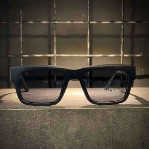 عینک GUCCI فریم کائوچویی مشکی / شیشه دودی کد 8491