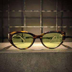 عینک PRADA فریم کائوچویی پلنگی / شیشه سبز کد 3973