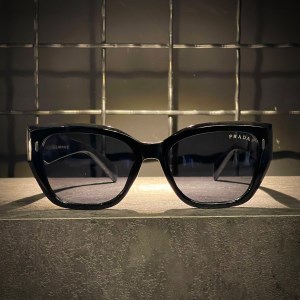 عینک PRADA فریم کائوچویی مشکی / شیشه دودی کد 3972
