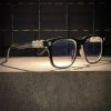 عینک CHROME HEARTS فریم کائوچویی مشکی سیلور / شیشه بلوکات سفید کد 6101
