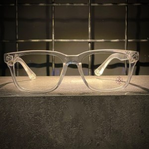 عینک CHROME HEARTS فریم کائوچویی شیشه ای / شیشه بلوکات سفید کد 6101