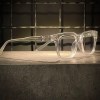 عینک CHROME HEARTS فریم کائوچویی شیشه ای / شیشه بلوکات سفید کد 2273