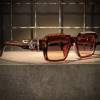 عینک CHROME HEARTS فریم کائوچویی پلنگی / شیشه قهوه ای کد CH8232