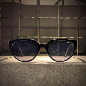 عینک GUCCI فریم کائوچویی مشکی / شیشه دودی کد 20271