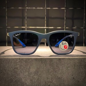 عینک RAYBAN P فریم کائوچویی سورمه ای / شیشه دودی کد RB7222-M