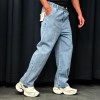 شلوار بگ وارداتی برند FASHION کد 20026 رنگ آبی جین سایز 34