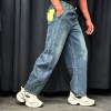 شلوار بالنی وارداتی برند DENIM/3802 کد 20042 رنگ آبی شست دیزلی سایز 33