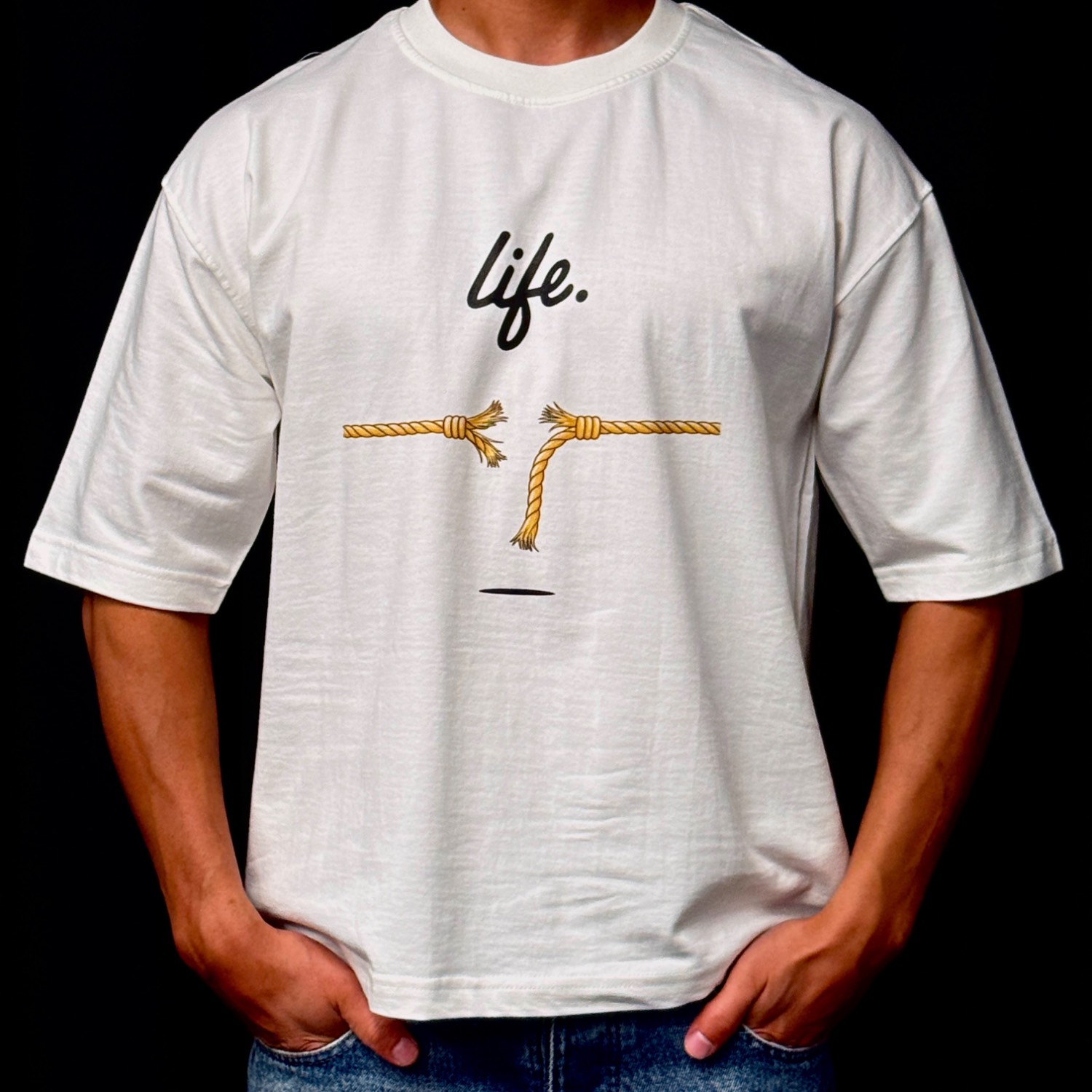 تیشرت باکسی طرح LIFE