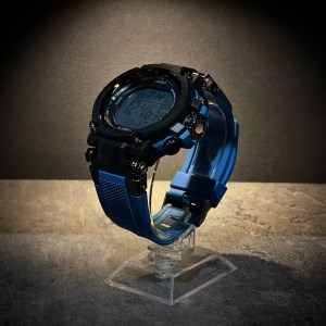 ساعت LASIKA طرح جیشاک کد W-H9057 بدنه مشکی بند آبی