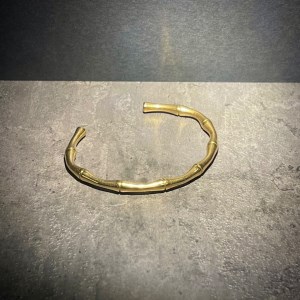 دستبند استیل بامبو رنگ گلد