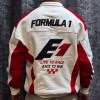 دورس نیم زیپ طرح FORMULA 1 کد 21476 رنگ سفید سایز L